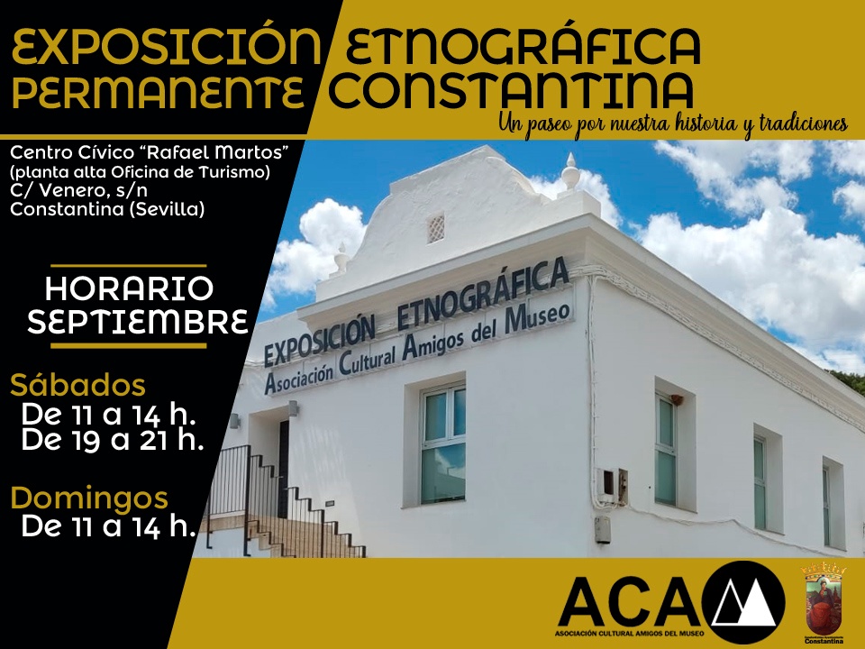 horario septiembre Exposición Etnográfica Permanente Constantina 2021