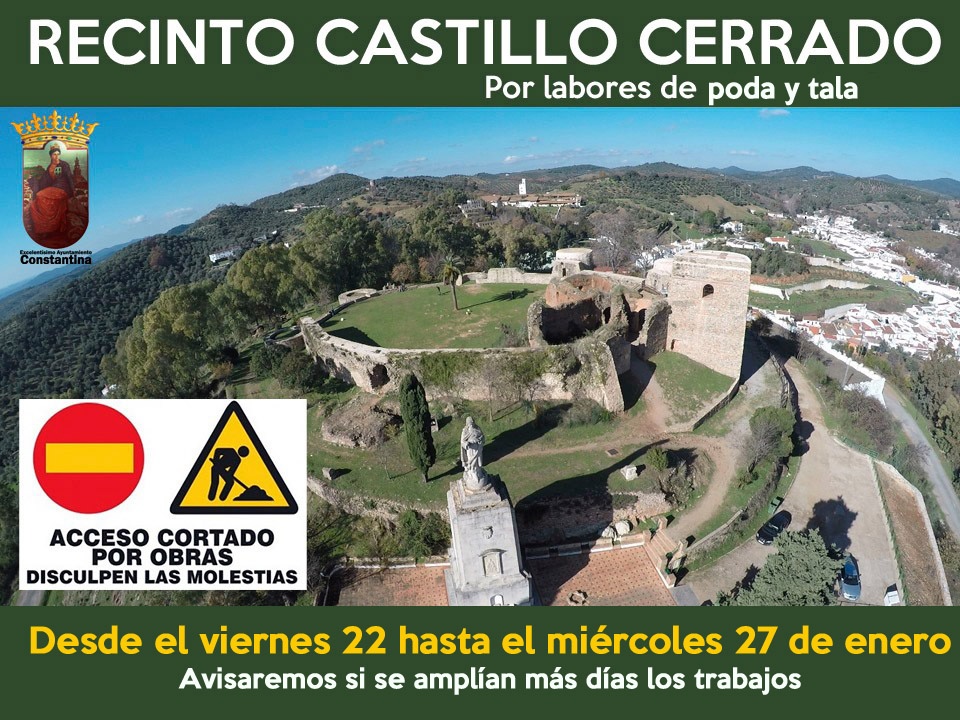 recinto castillo cerrado por mantenimiento